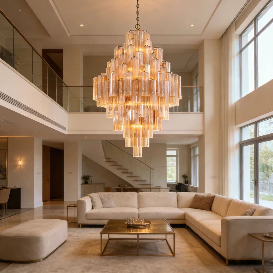 Star Shaped Glass Tube Chandelier | wildoxy