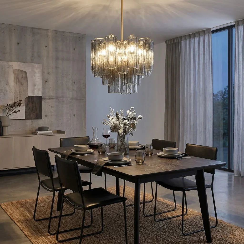 Star Shaped Glass Tube Chandelier | wildoxy