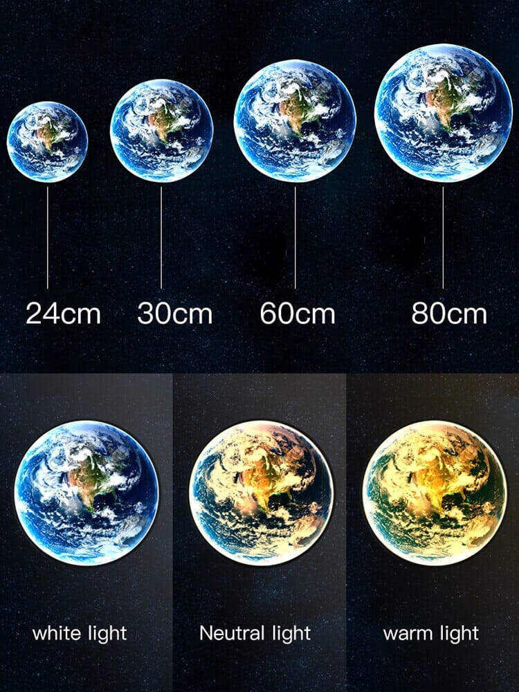 TerraGlow Modern Globe LED Wall Lamp — Contemporary Glass Shade Design
