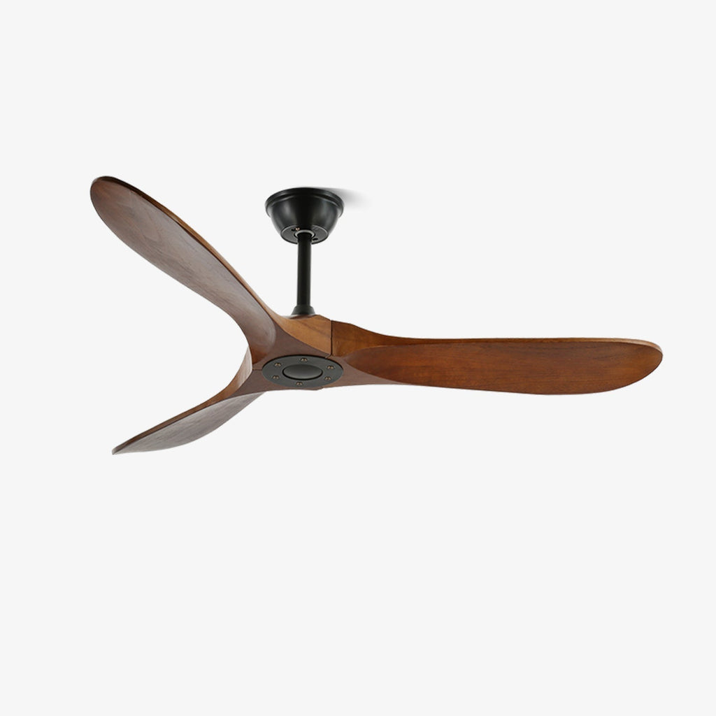 Ventilateur ultra-silencieux, 106cm/132cm — pales en noyer, 6 vitesses