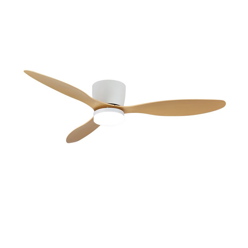 Wood-Blade Ceiling Fan with Light, 3 Speeds & Remote