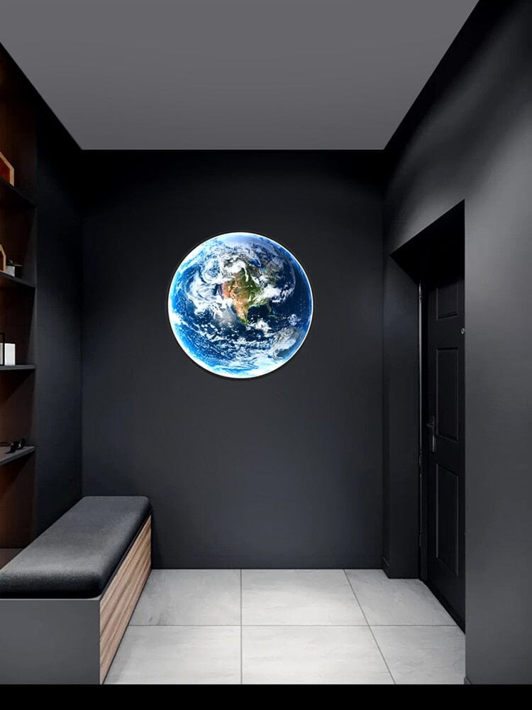 TerraGlow Modern Globe LED Wall Lamp — Contemporary Glass Shade Design
