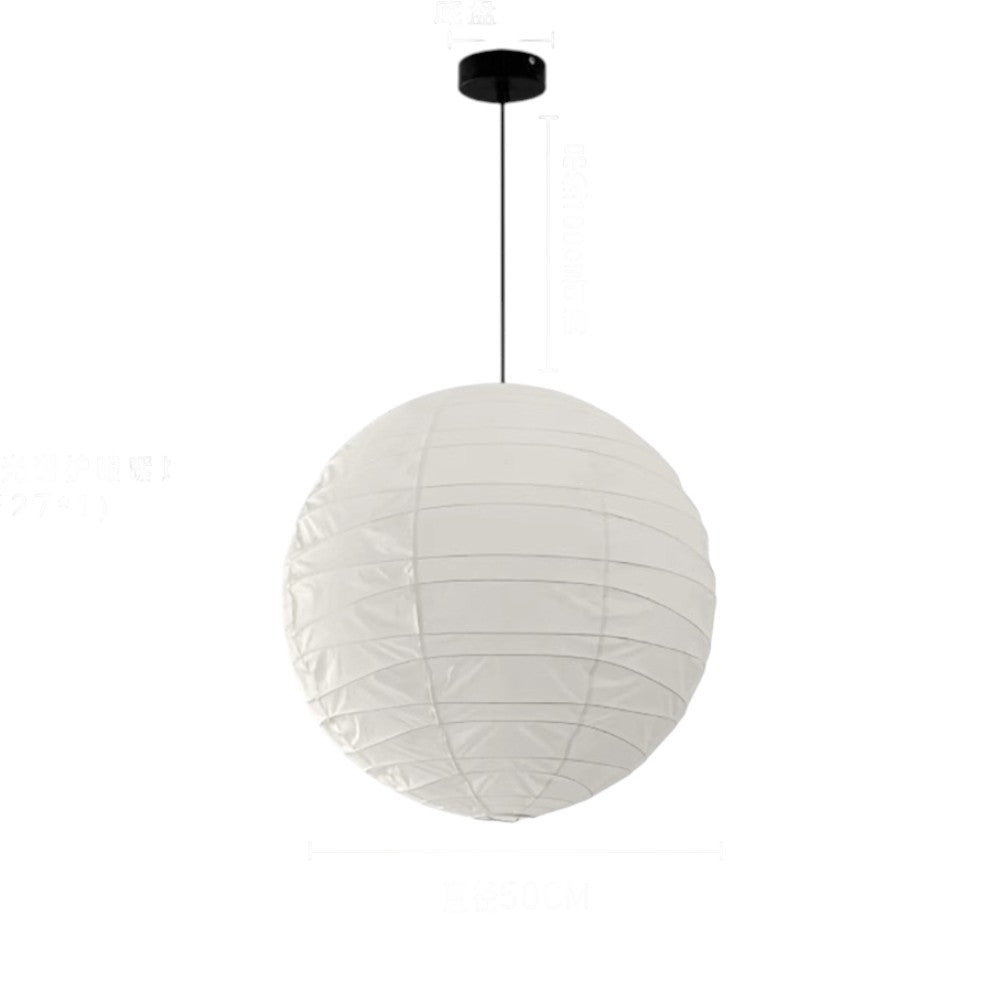 Japońska lampa wisząca Akari, biały papier ryżowy Ø30/Ø45/Ø55