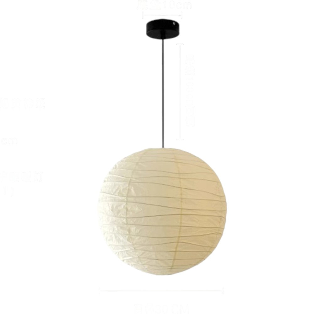 Japońska lampa wisząca Akari, biały papier ryżowy Ø30/Ø45/Ø55