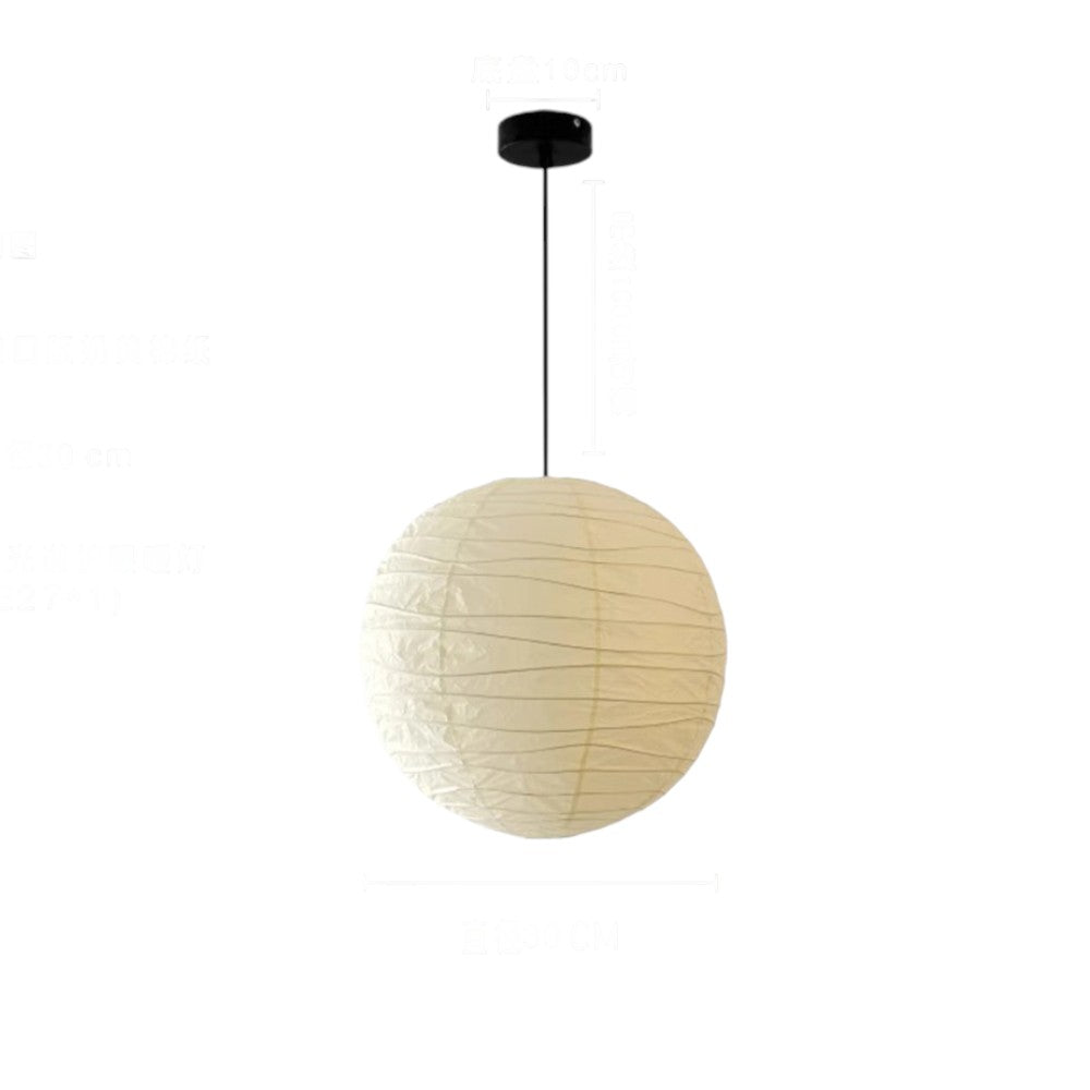 Japońska lampa wisząca Akari, biały papier ryżowy Ø30/Ø45/Ø55