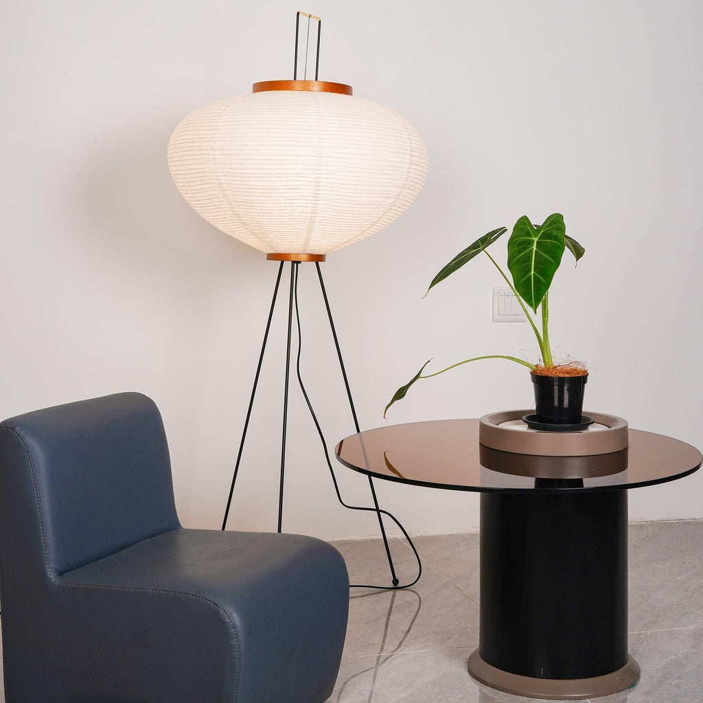Hikaru Minimalist Design Floor Lamp — Soft Ambient Glow Rice Paper Shade