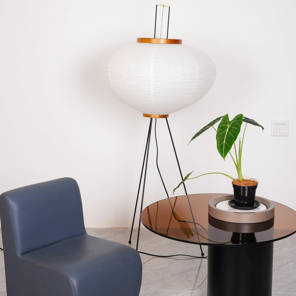 Hikaru Minimalist Design Floor Lamp — Soft Ambient Glow Rice Paper Shade