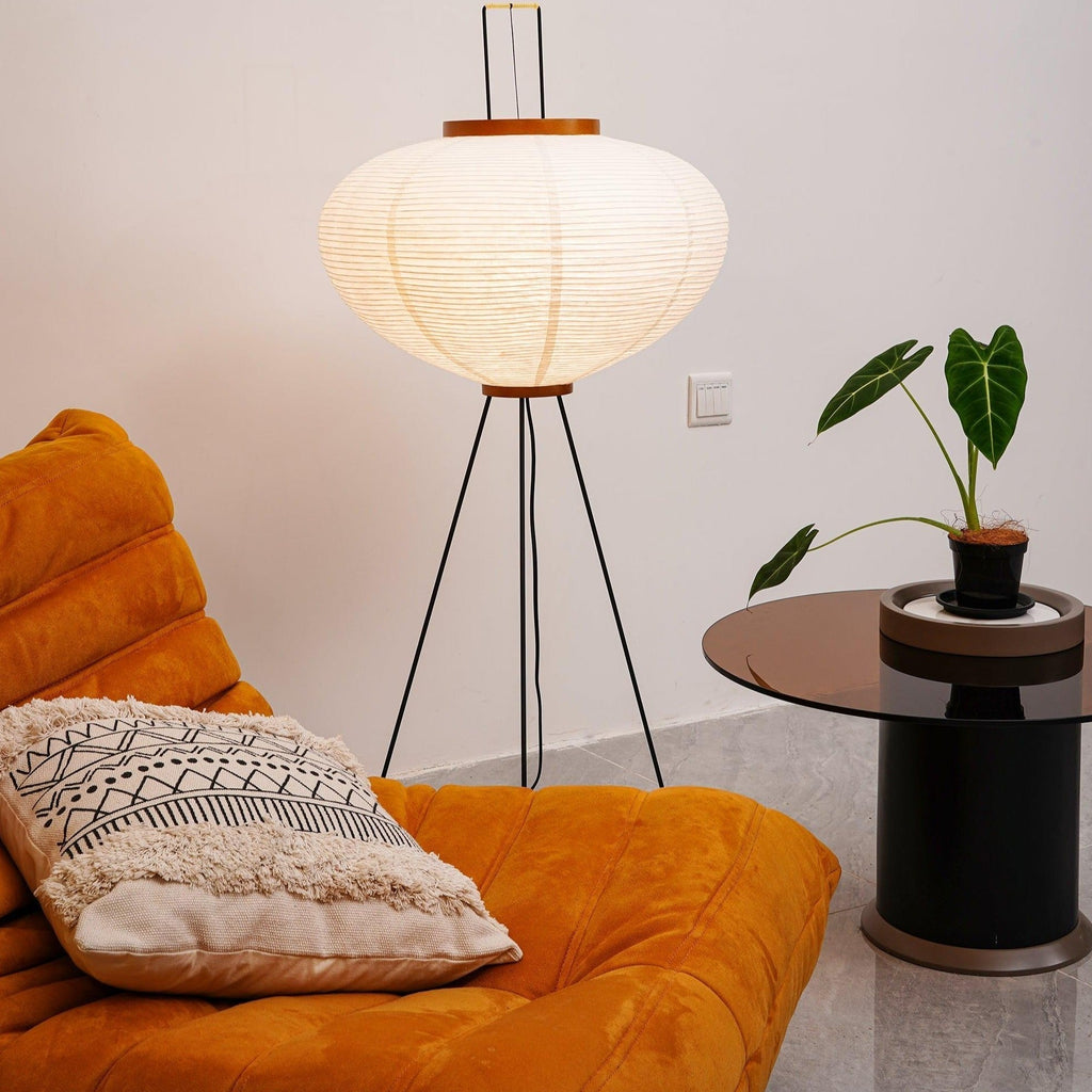 Hikaru Minimalist Design Floor Lamp — Soft Ambient Glow Rice Paper Shade