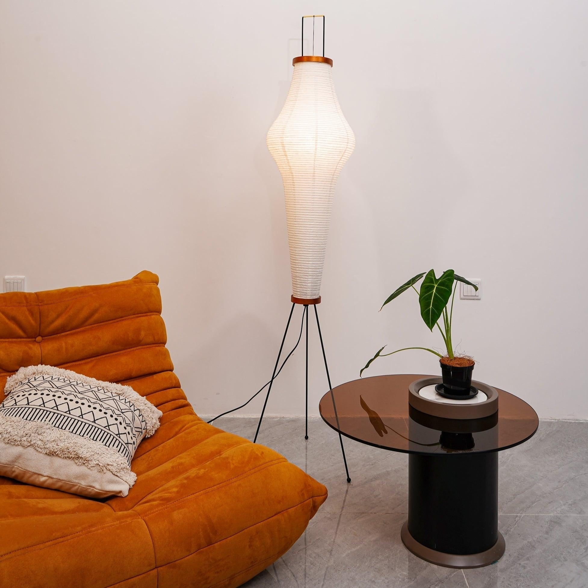 Hikaru Minimalist Design Floor Lamp — Soft Ambient Glow Rice Paper Shade