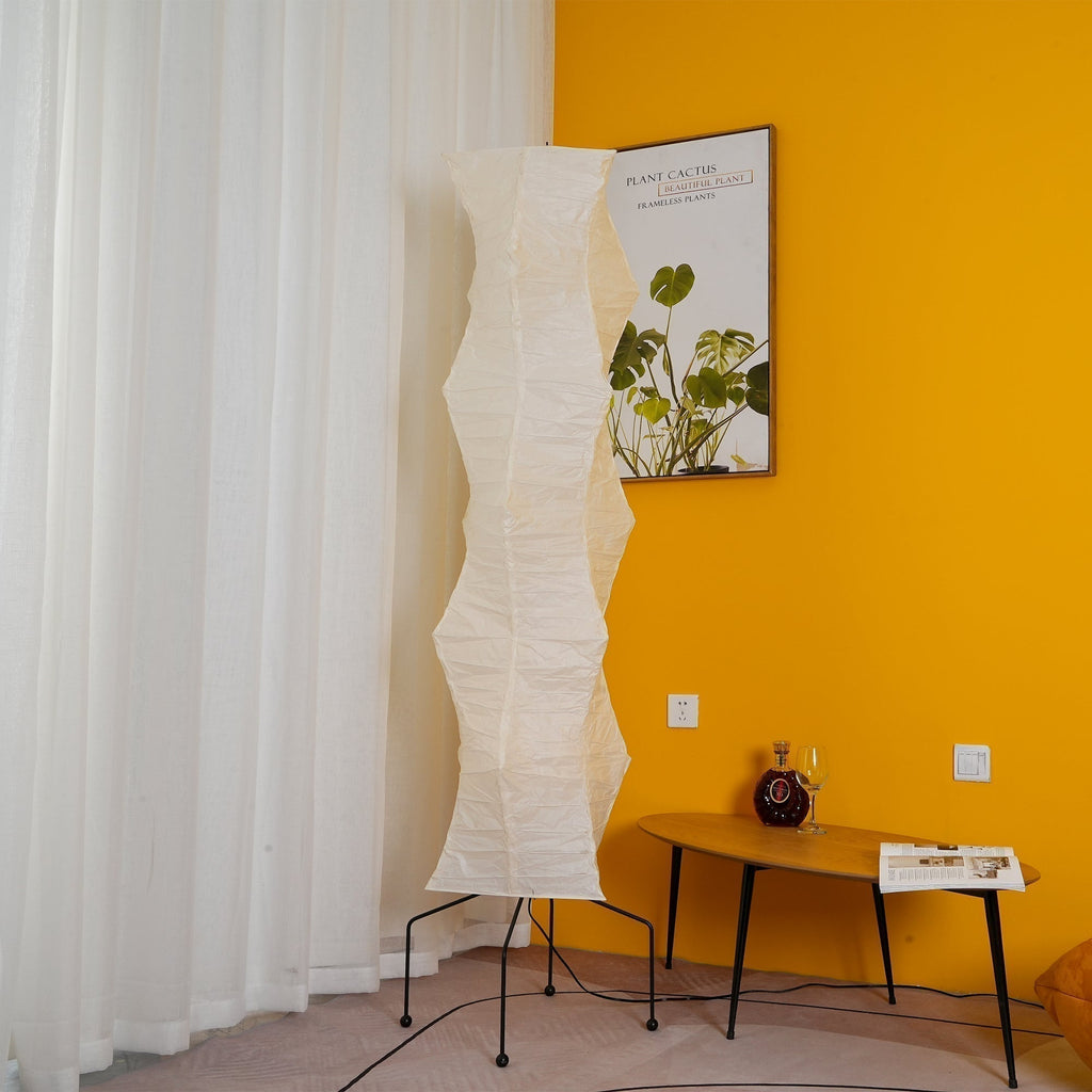 Hikaru Minimalist Design Floor Lamp — Soft Ambient Glow Rice Paper Shade