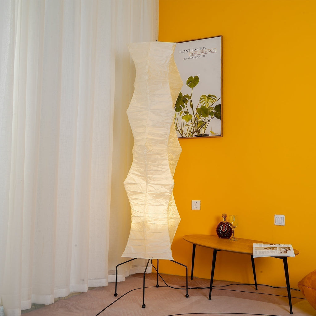 Hikaru Minimalist Design Floor Lamp — Soft Ambient Glow Rice Paper Shade