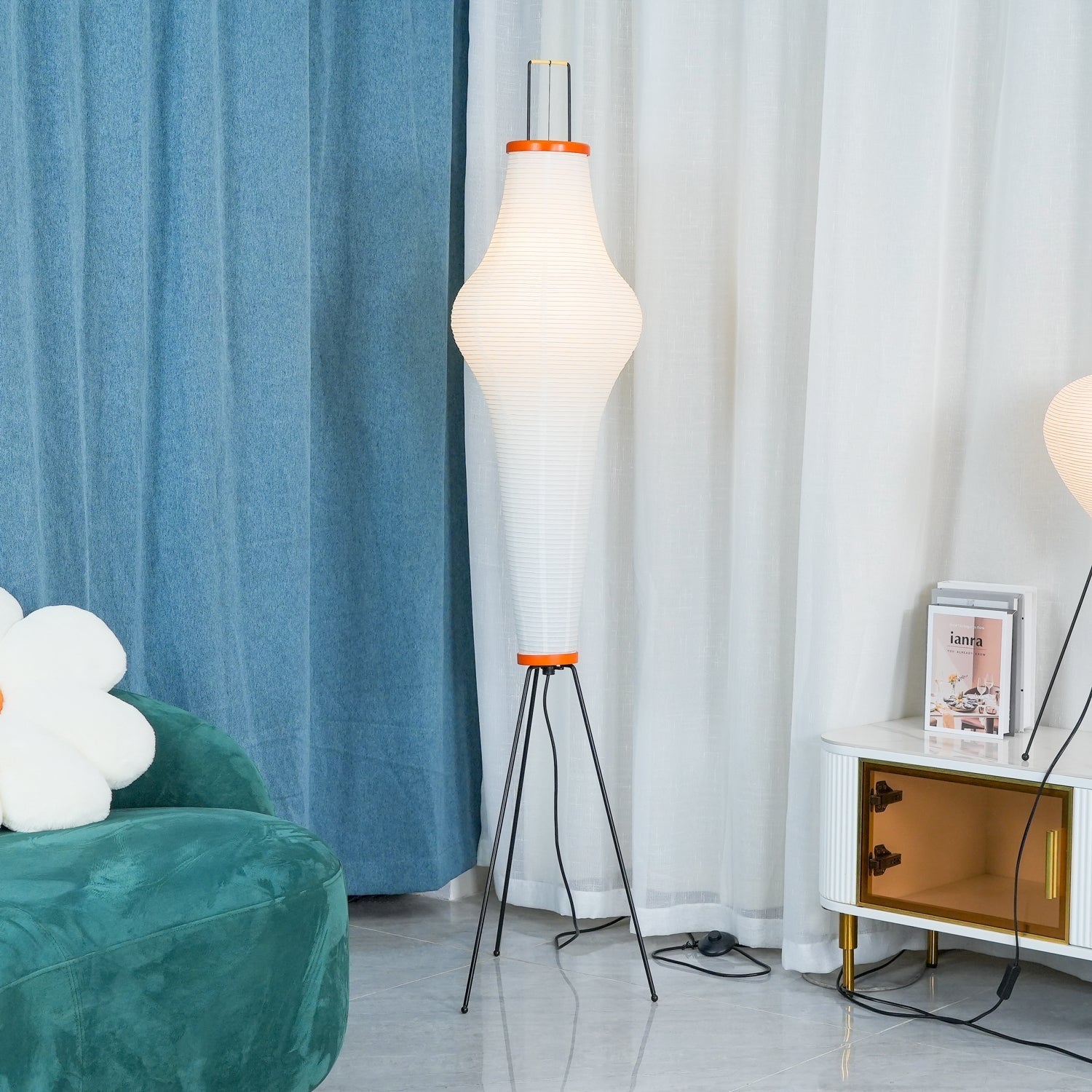 Hikaru Minimalist Design Floor Lamp — Soft Ambient Glow Rice Paper Shade