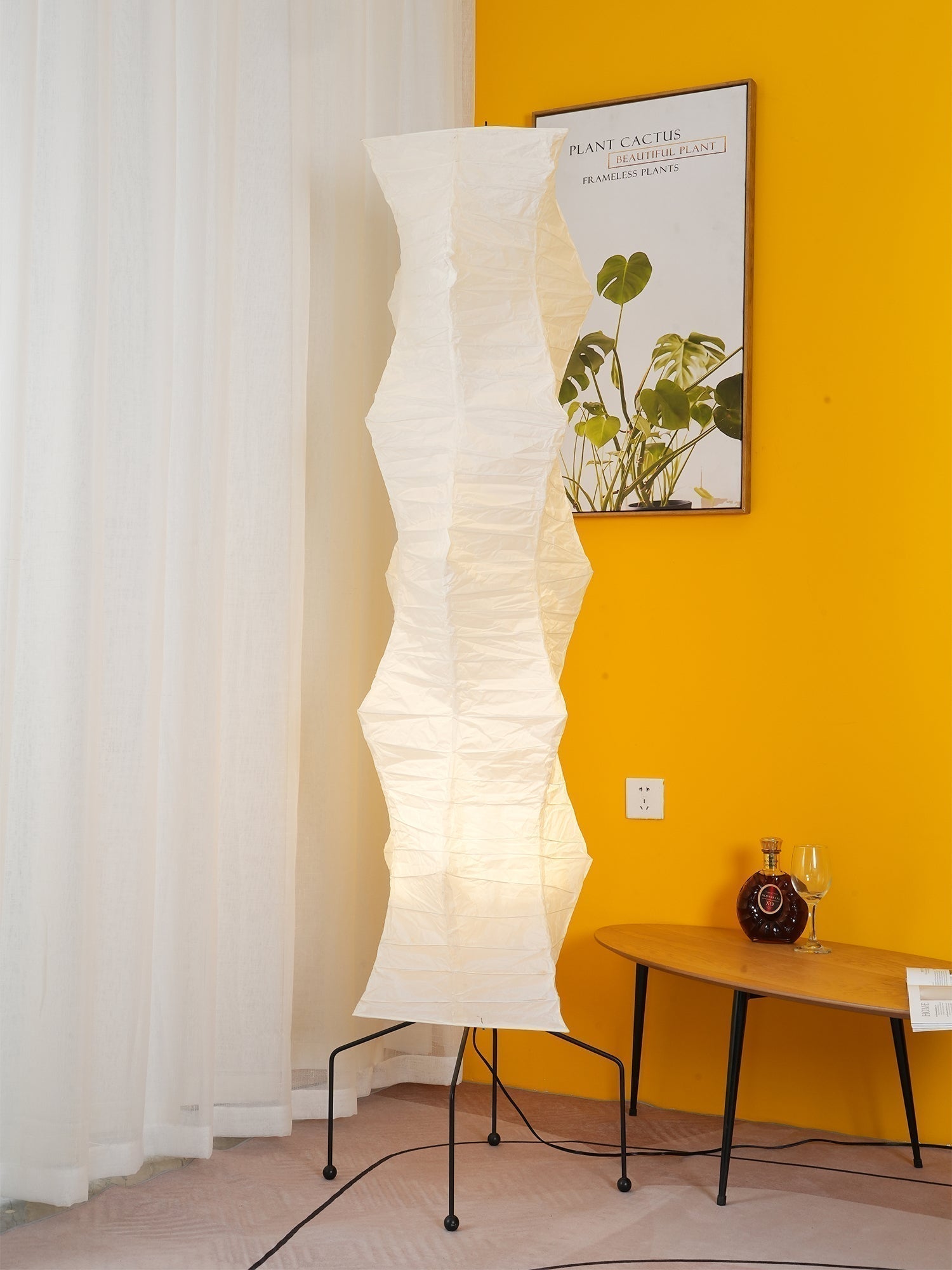 Hikaru Minimalist Design Floor Lamp — Soft Ambient Glow Rice Paper Shade