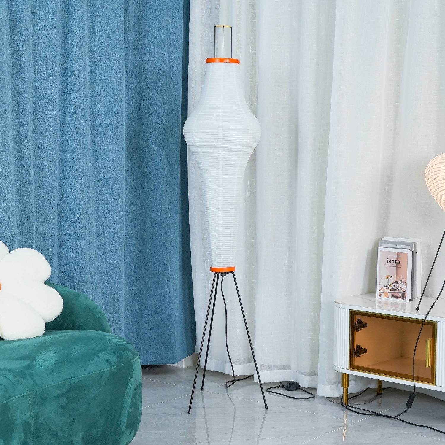 Hikaru Minimalist Design Floor Lamp — Soft Ambient Glow Rice Paper Shade