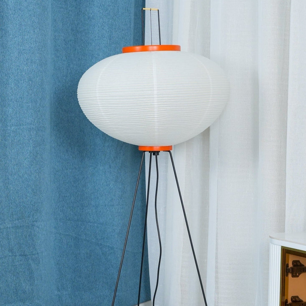 Hikaru Minimalist Design Floor Lamp — Soft Ambient Glow Rice Paper Shade