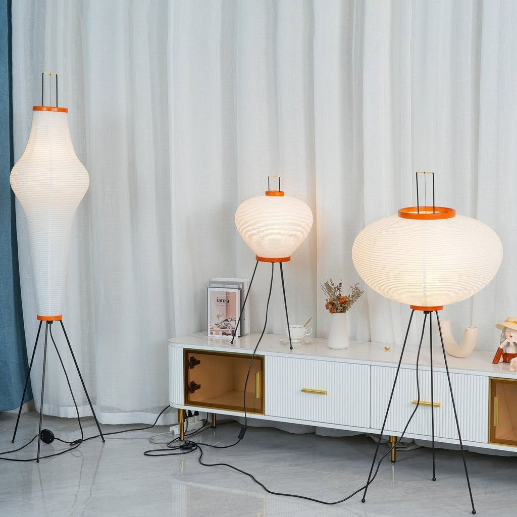 Hikaru Minimalist Design Floor Lamp — Soft Ambient Glow Rice Paper Shade