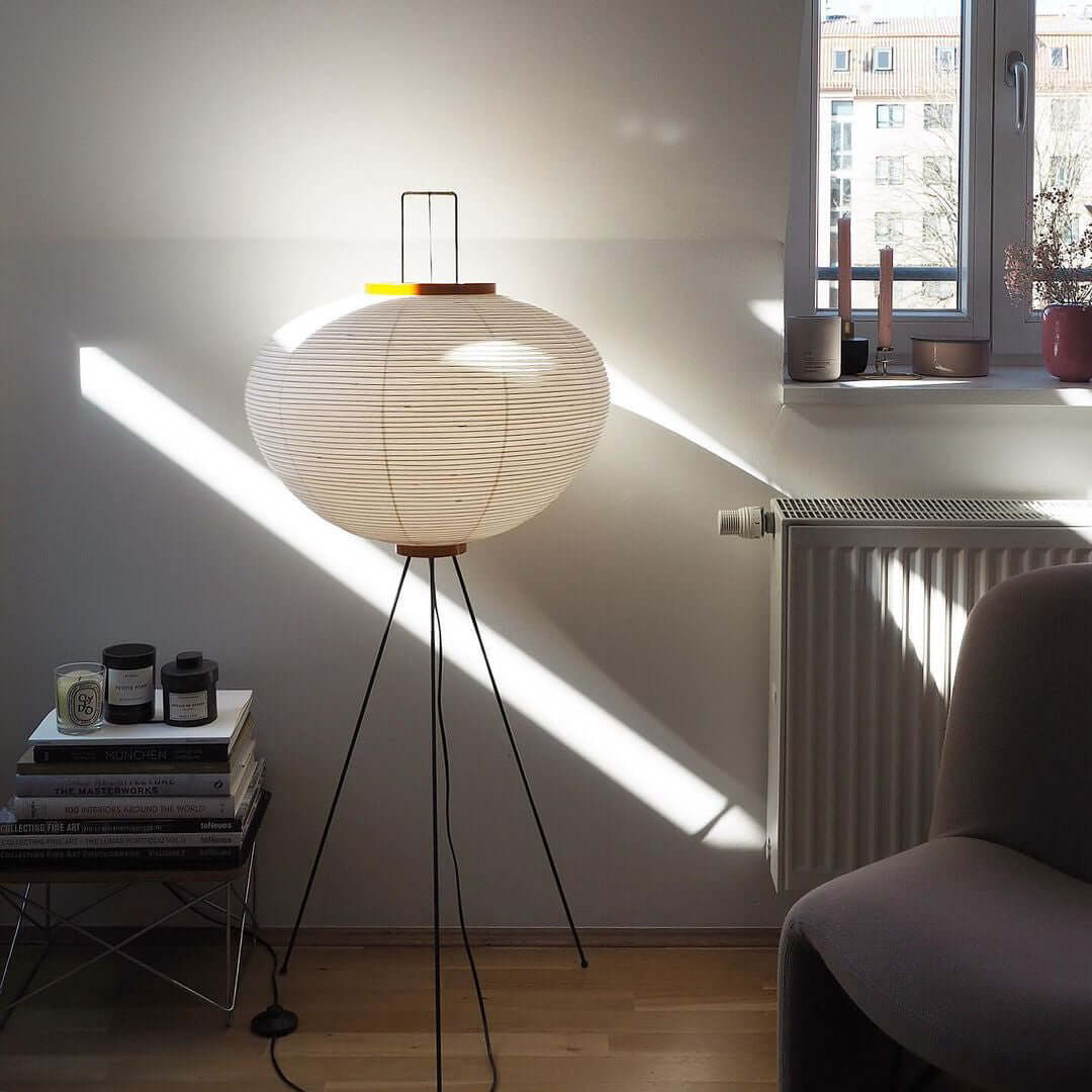 Hikaru Minimalist Design Floor Lamp — Soft Ambient Glow Rice Paper Shade