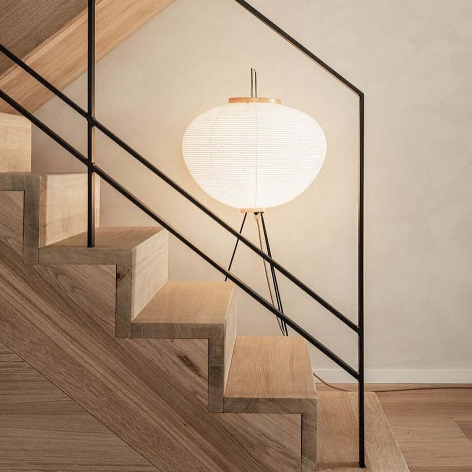 Hikaru Minimalist Design Floor Lamp — Soft Ambient Glow Rice Paper Shade