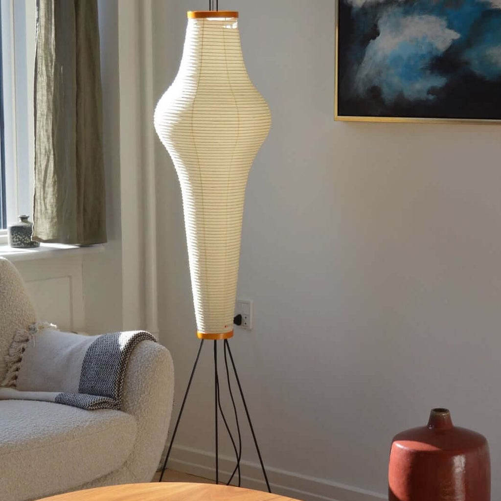 Hikaru Minimalist Design Floor Lamp — Soft Ambient Glow Rice Paper Shade