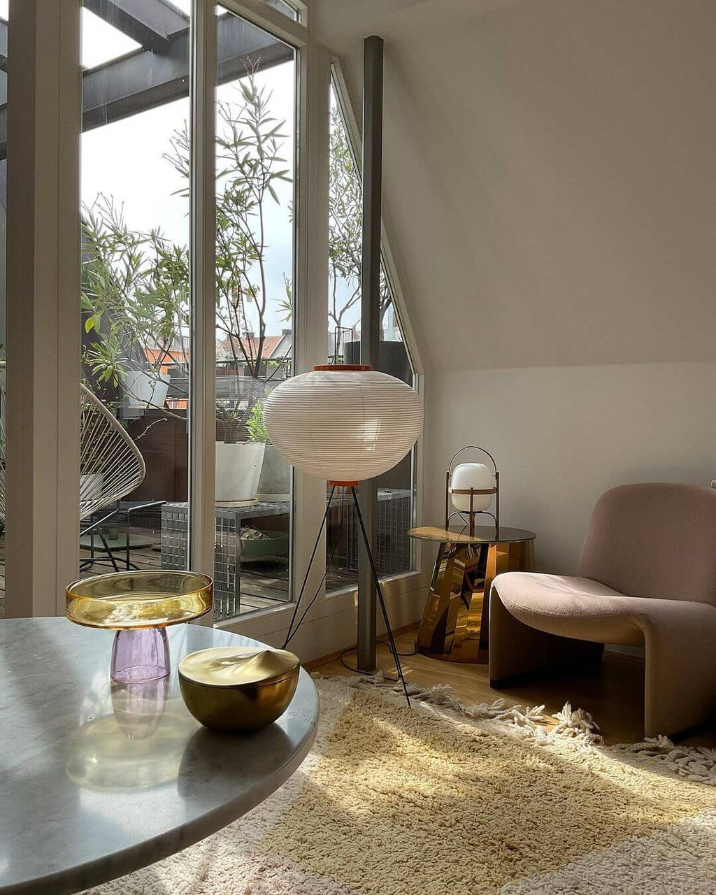 Hikaru Minimalist Design Floor Lamp — Soft Ambient Glow Rice Paper Shade