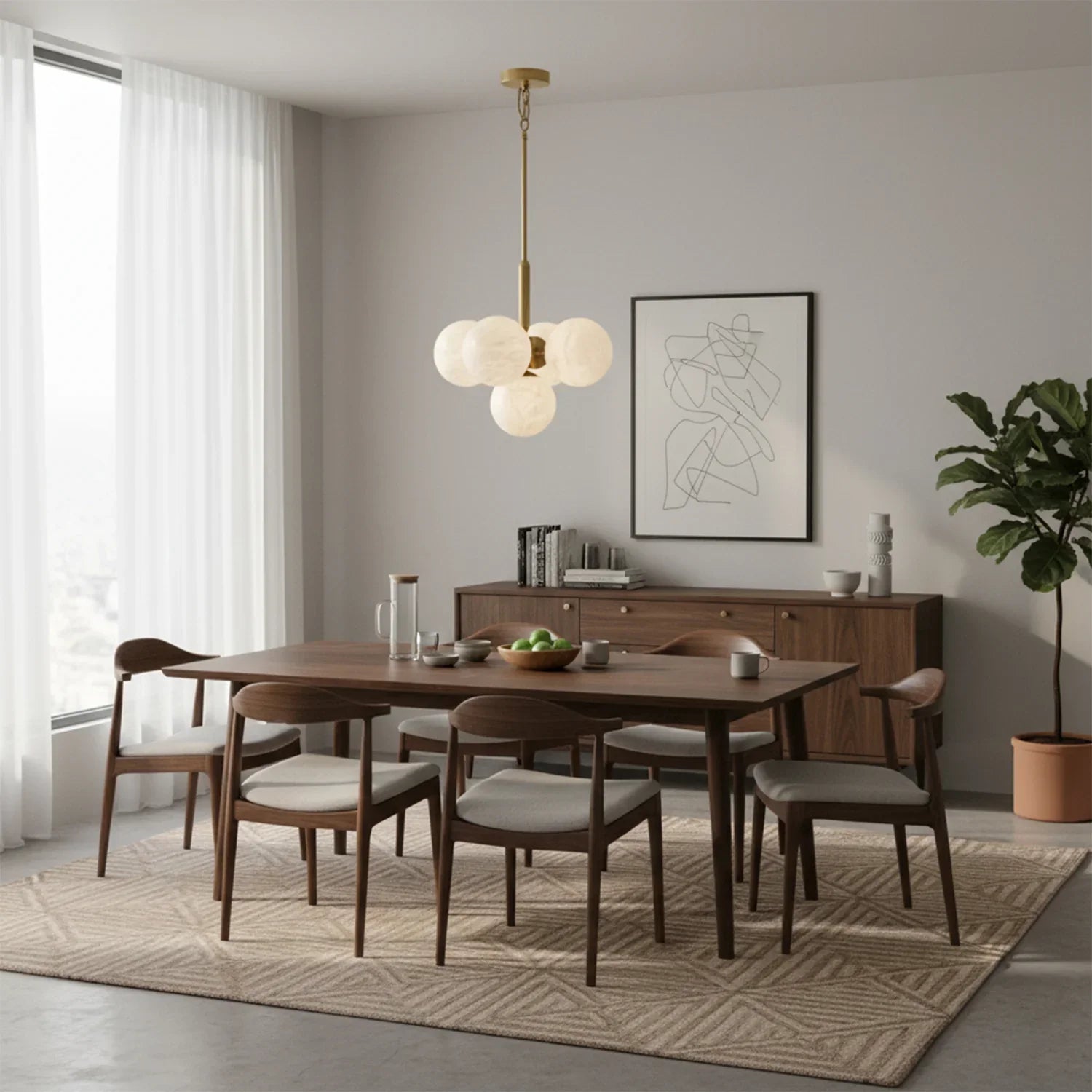 Alabaster Art Island Pendant Light | wildoxy