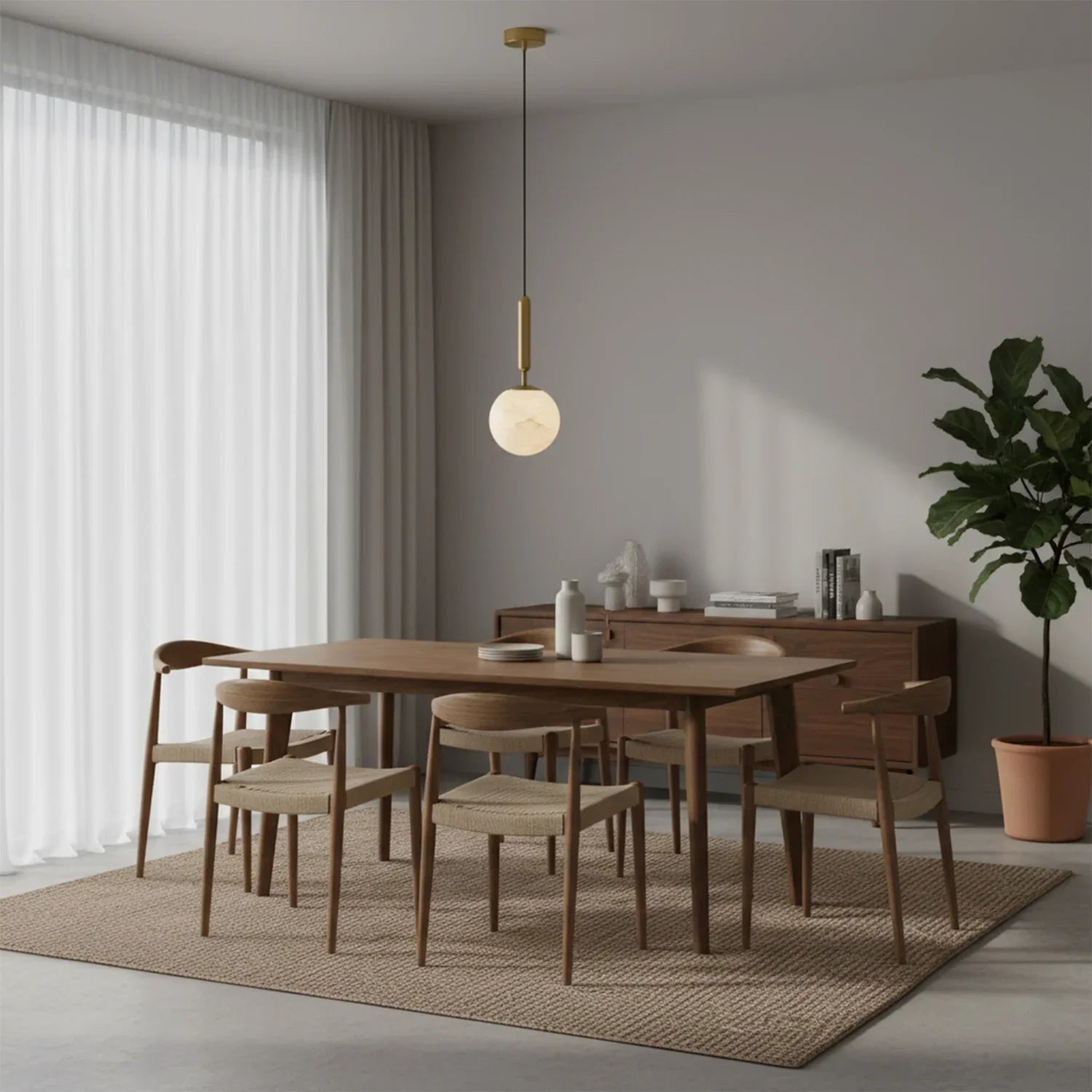 Alabaster Art Island Pendant Light | wildoxy