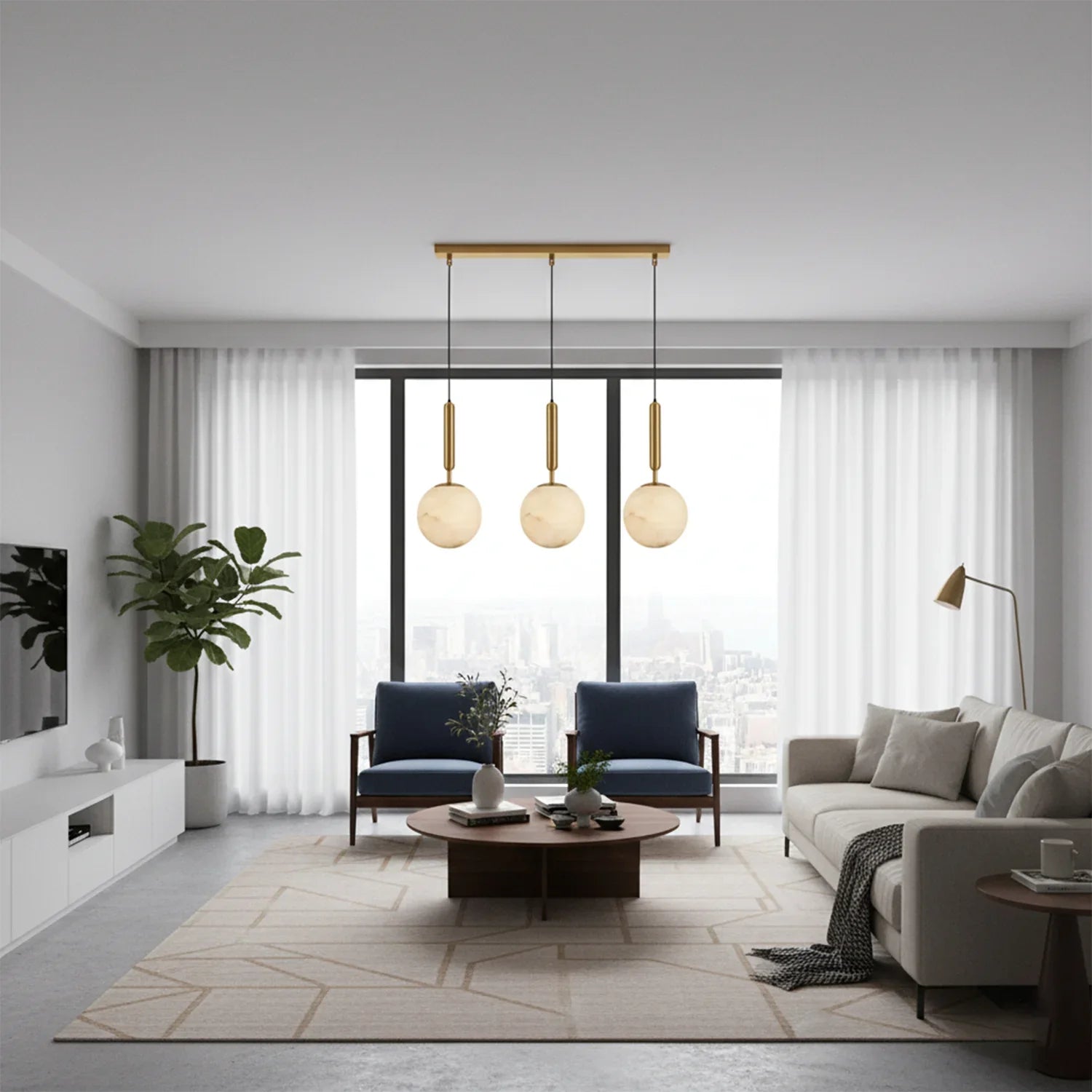 Alabaster Art Island Pendant Light | wildoxy