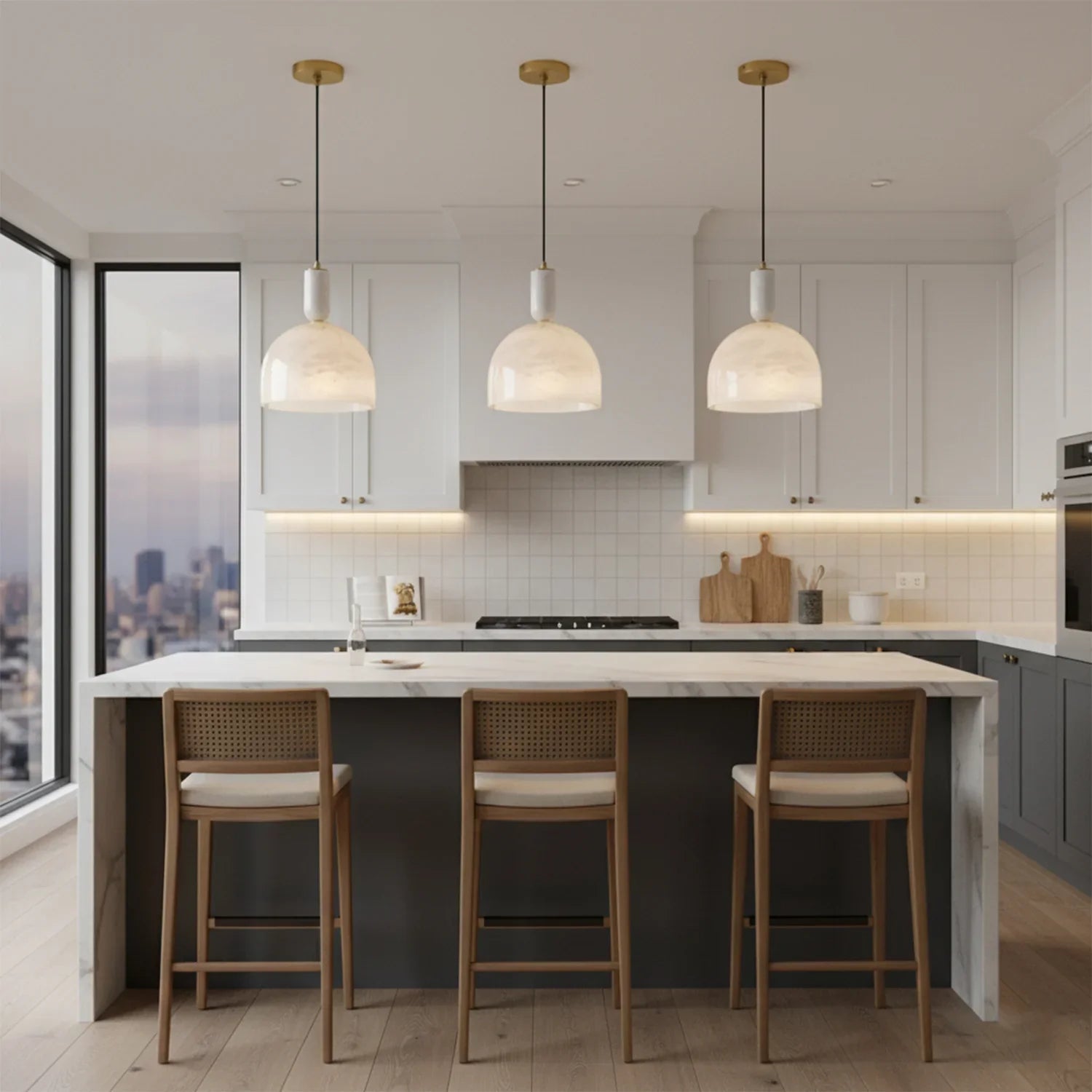 Alabaster Art Pendant Light | wildoxy