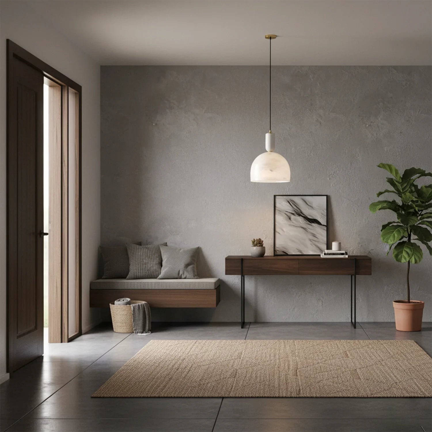 Alabaster Art Pendant Light | wildoxy