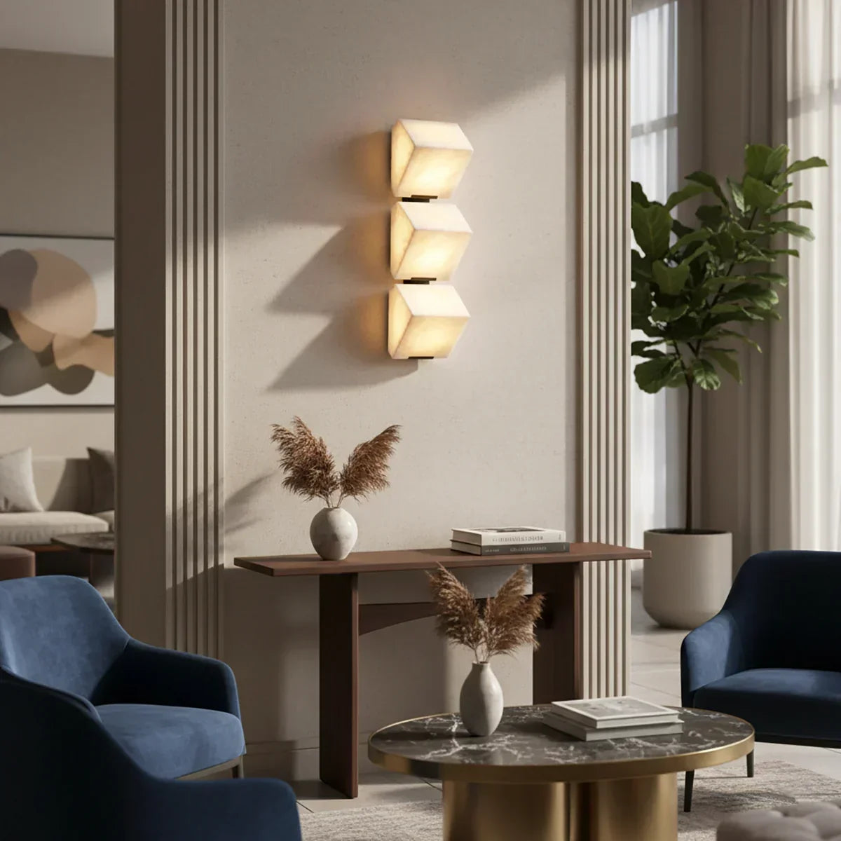 Alabaster Staircase Wall Lamp | wildoxy