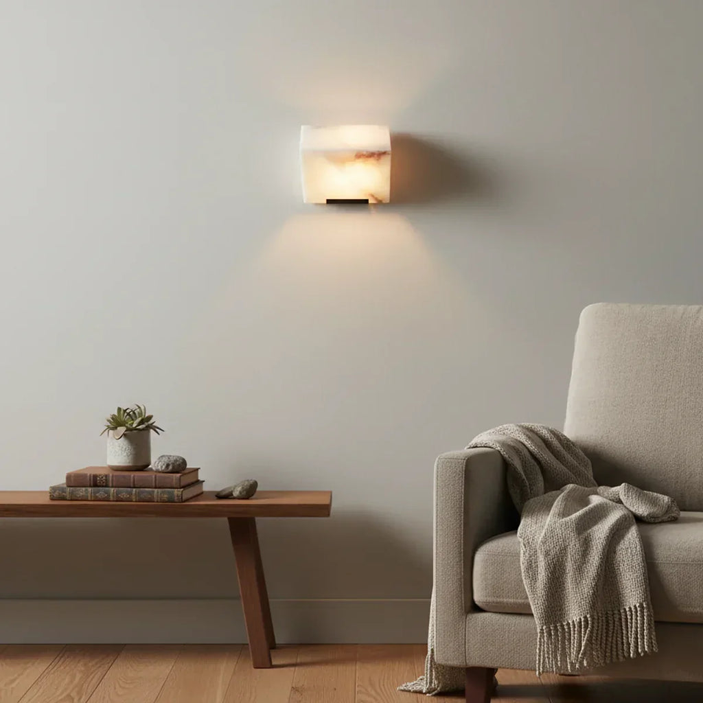 Alabaster Staircase Wall Lamp | wildoxy