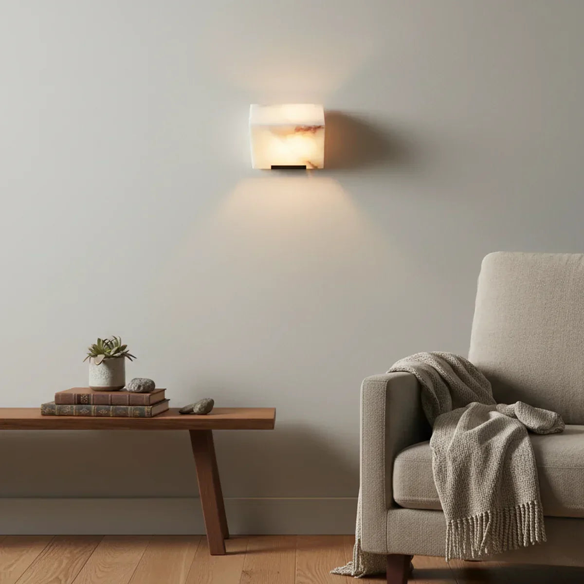 Alabaster Staircase Wall Lamp | wildoxy