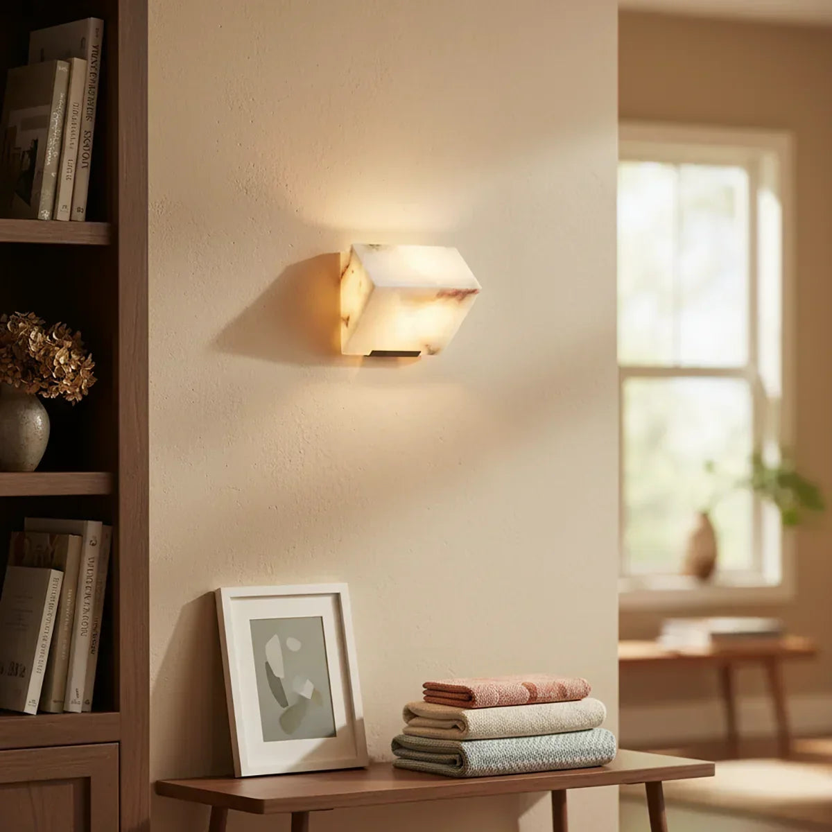 Alabaster Staircase Wall Lamp | wildoxy