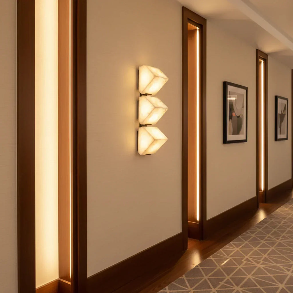 Alabaster Staircase Wall Lamp | wildoxy