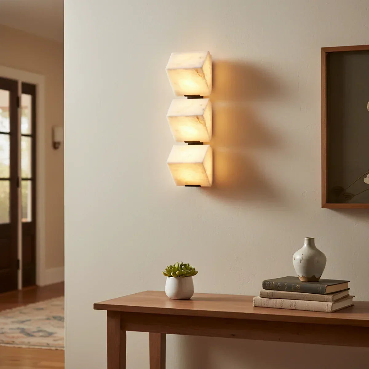 Alabaster Staircase Wall Lamp | wildoxy