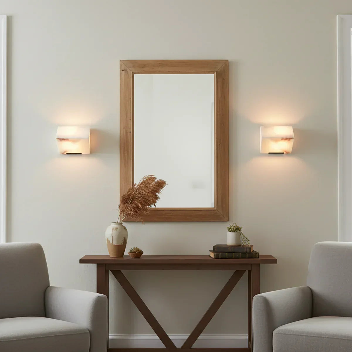 Alabaster Staircase Wall Lamp | wildoxy