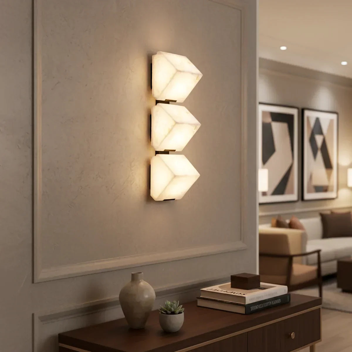 Alabaster Staircase Wall Lamp | wildoxy