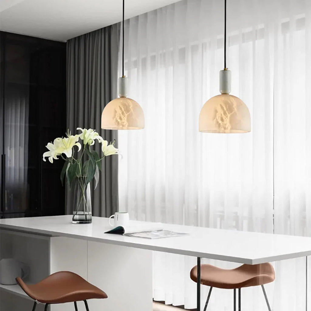 Alabaster Art Pendant Light | wildoxy
