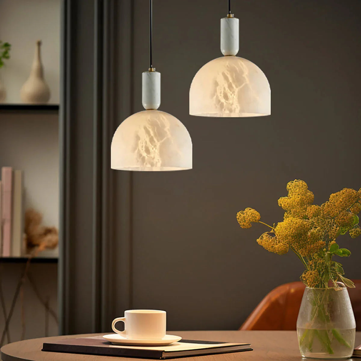 Alabaster Art Pendant Light | wildoxy