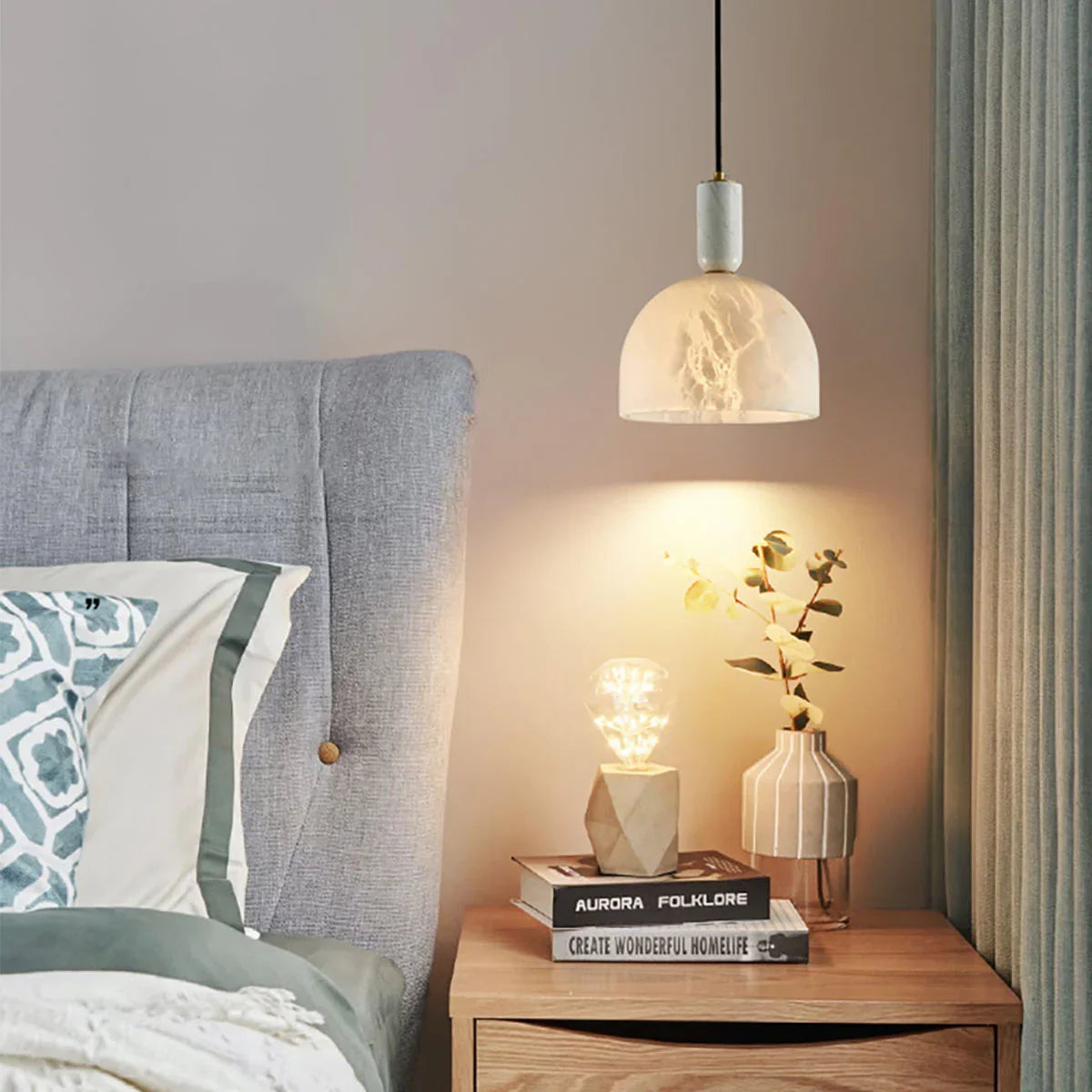 Alabaster Art Pendant Light | wildoxy