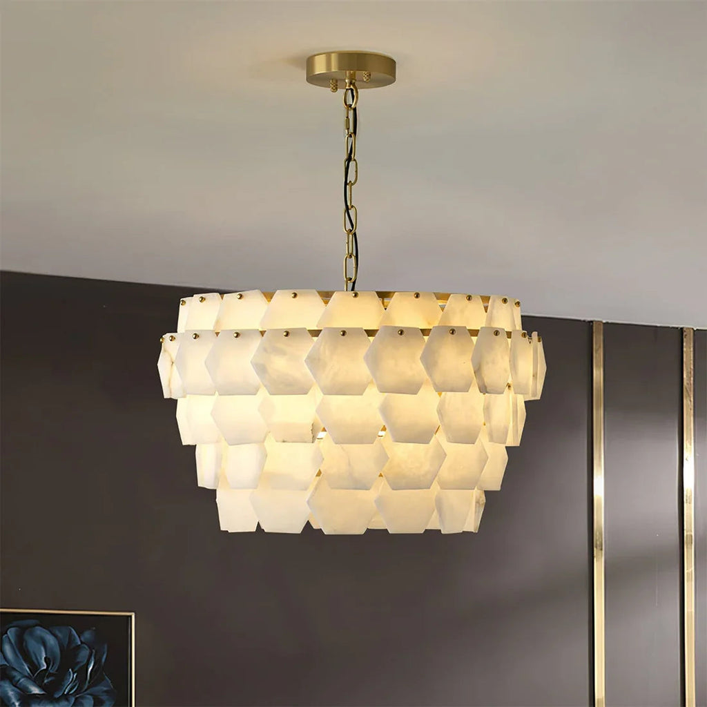 Alabaster Geometric Cloud Chandelier | wildoxy