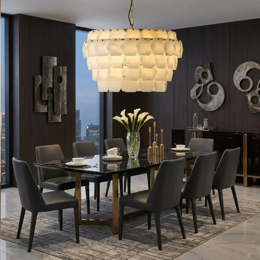 Alabaster Geometric Cloud Chandelier | wildoxy