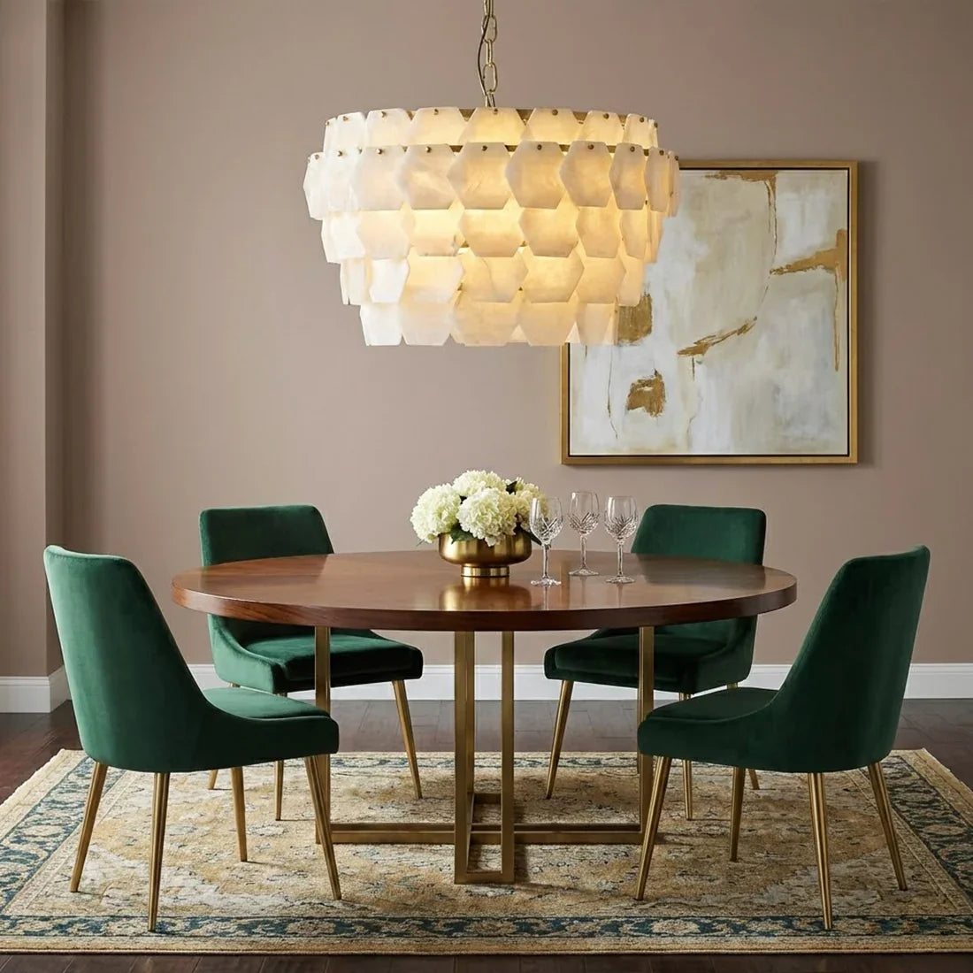 Alabaster Geometric Cloud Chandelier | wildoxy