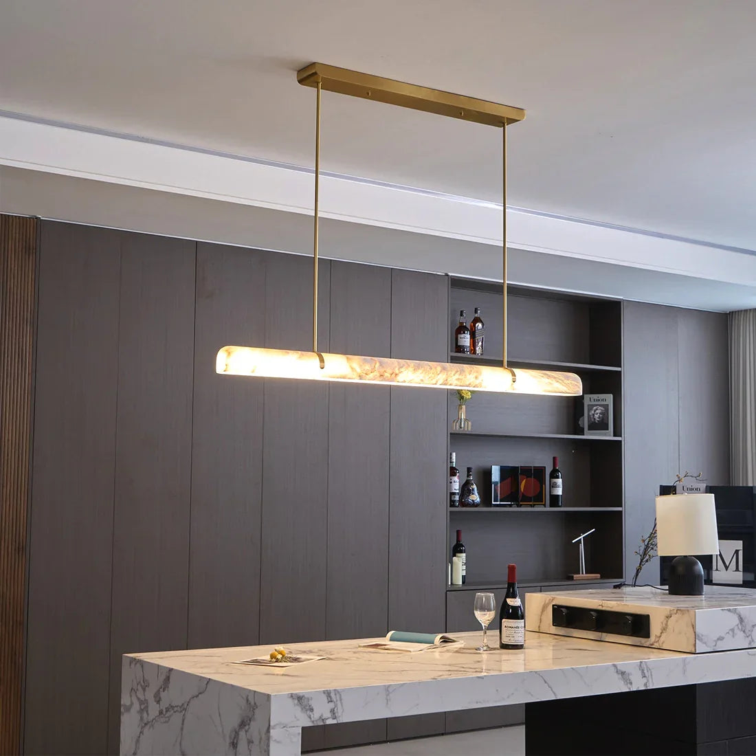 Alabaster Linear Tube Chandelier | wildoxy