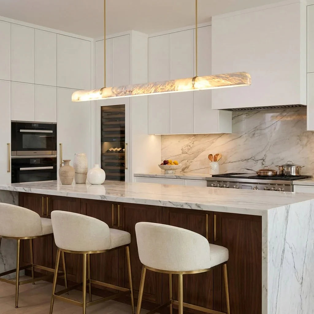 Alabaster Linear Tube Chandelier | wildoxy