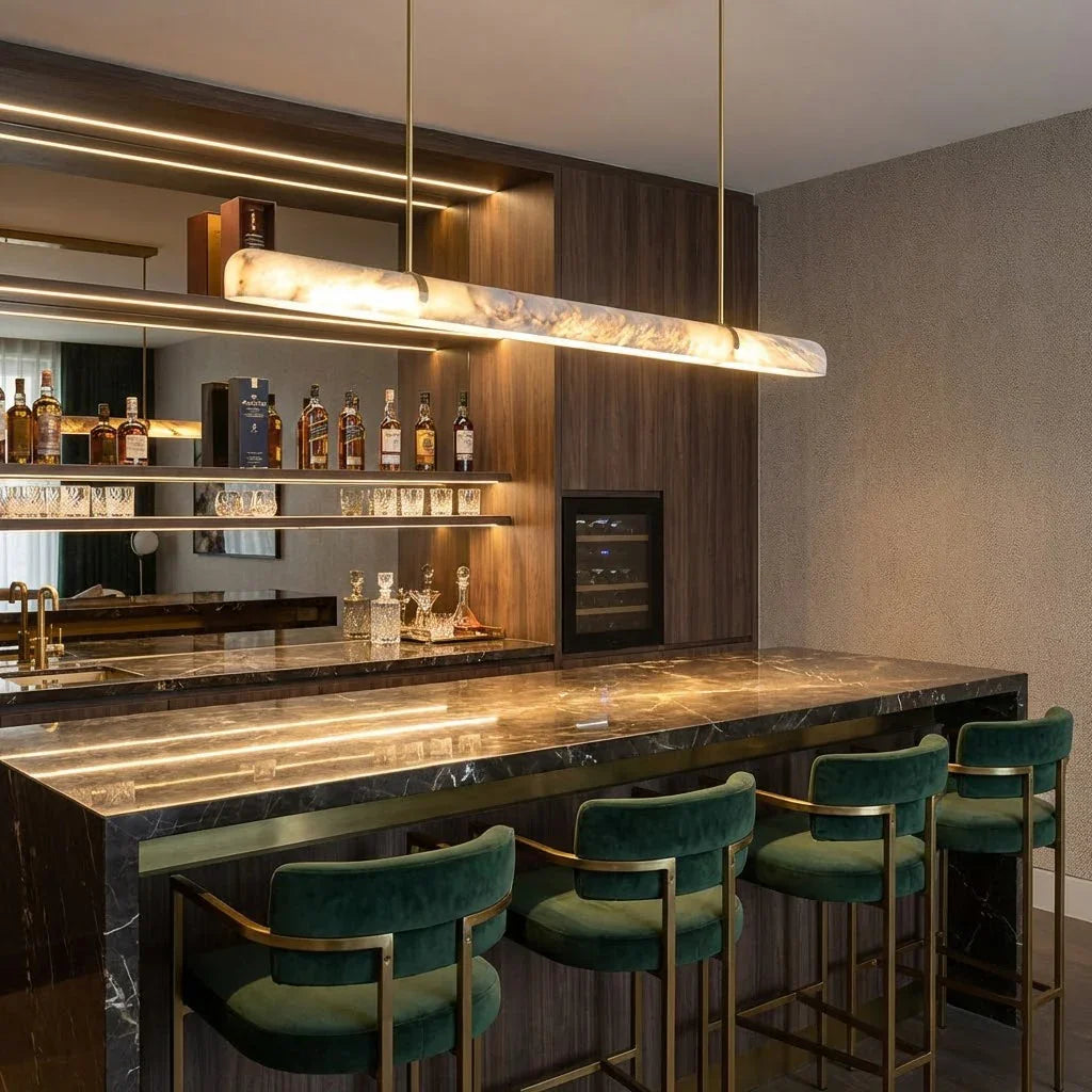 Alabaster Linear Tube Chandelier | wildoxy