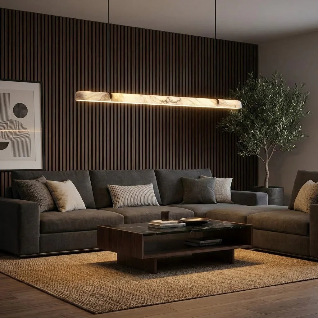 Alabaster Linear Tube Chandelier | wildoxy