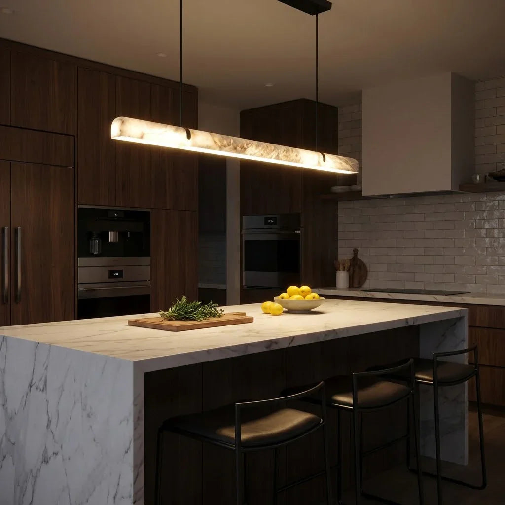 Alabaster Linear Tube Chandelier | wildoxy