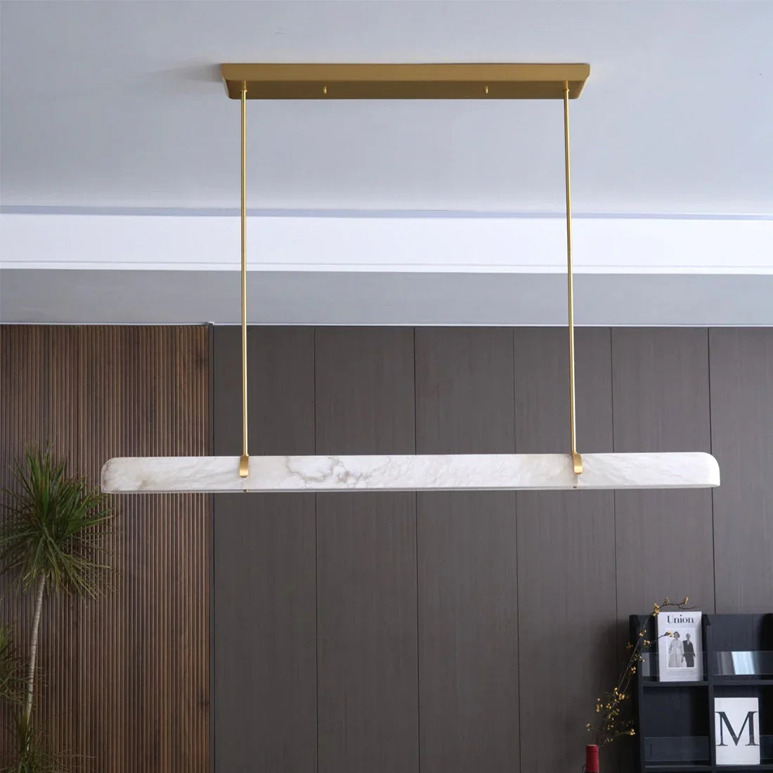 Alabaster Linear Tube Chandelier | wildoxy