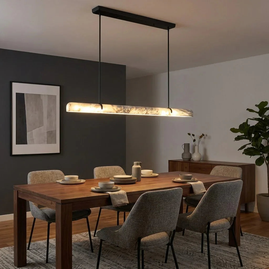 Alabaster Linear Tube Chandelier | wildoxy